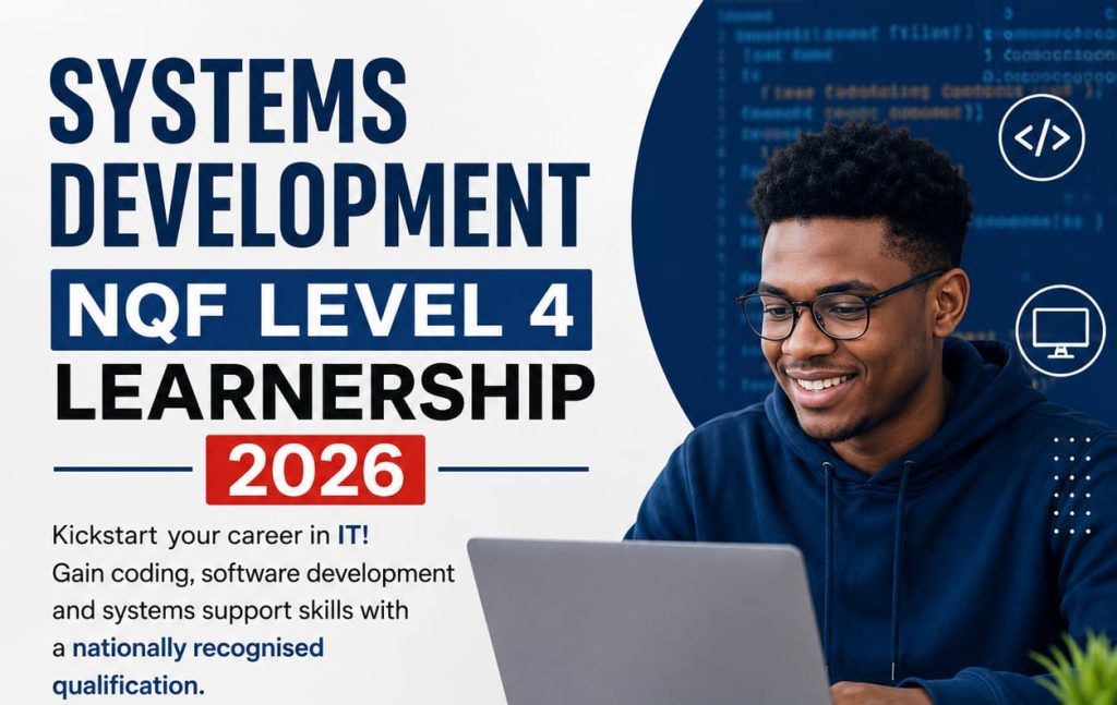 Systems Development NQF Level 4 Learnership 2026 by Dynamic DNA and MICT SETA for unemployed South Africans interested in coding and Information Technology careers