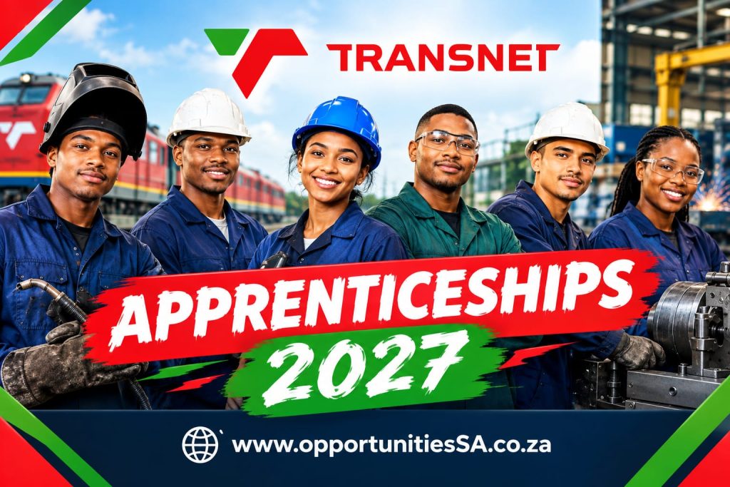 Transnet Apprenticeships 2026 for Welder, Boilermaker, Electrician, Fitter and Turner, Millwright and Mechanical Fitter in South Africa.